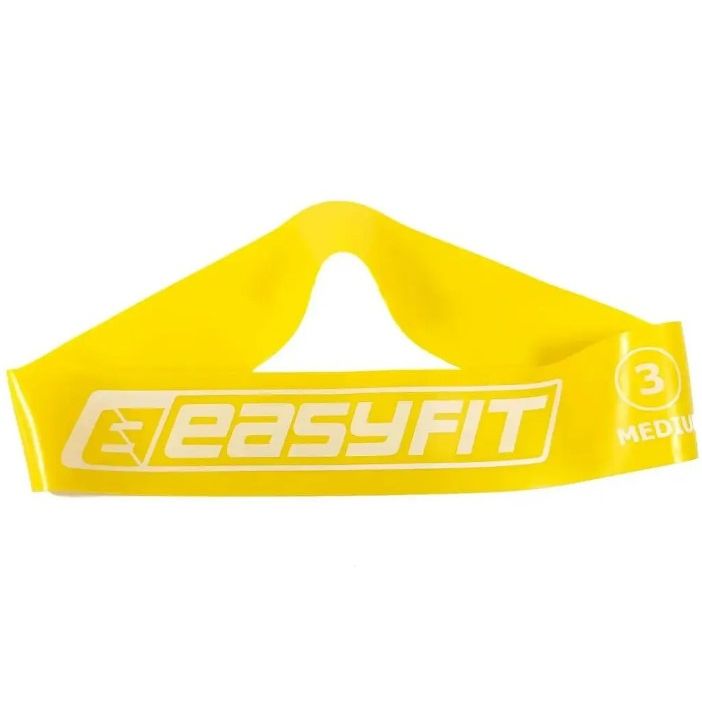 Гумове кільце Easyfit #3, жовтий (для занять фітнесом, йогою, пілатесом і кросфітом)  фото 1