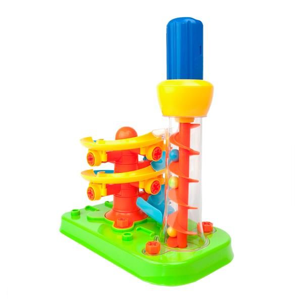 Набор для сборки Edu-Toys Горка-спираль с инструментами 55 деталей  фото 1