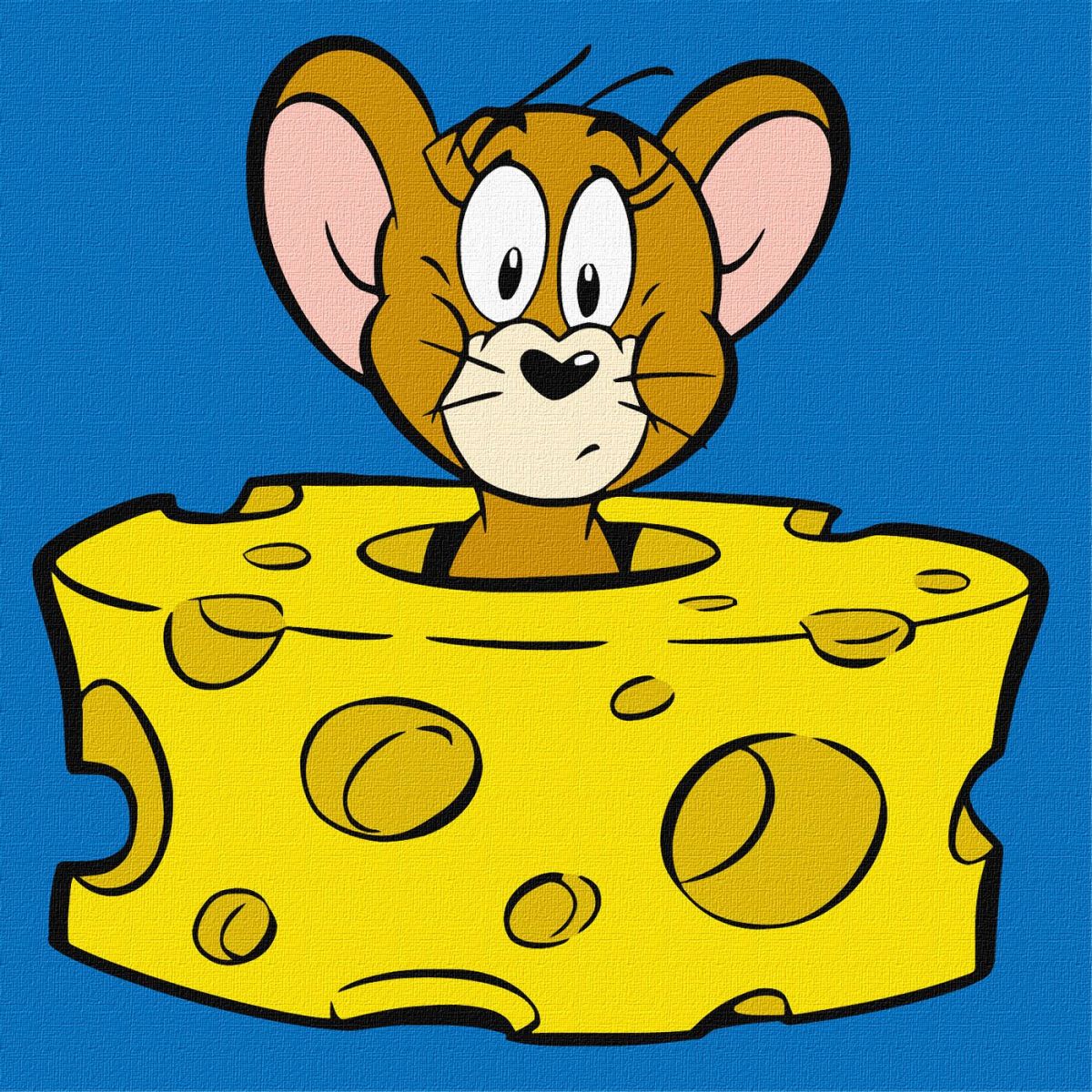 Картина по номерах для дітей WB "Tom and Jerry: Любитель сиру" 25х25 см  фото 1
