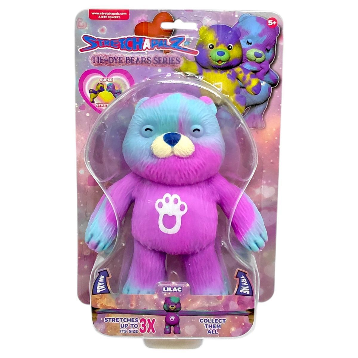 Уценка.  Игрушка-тянучка "Стрейчапалз" 14см, серия TIE DYE BEARS (ВИД1) - Замят угол  фото 1