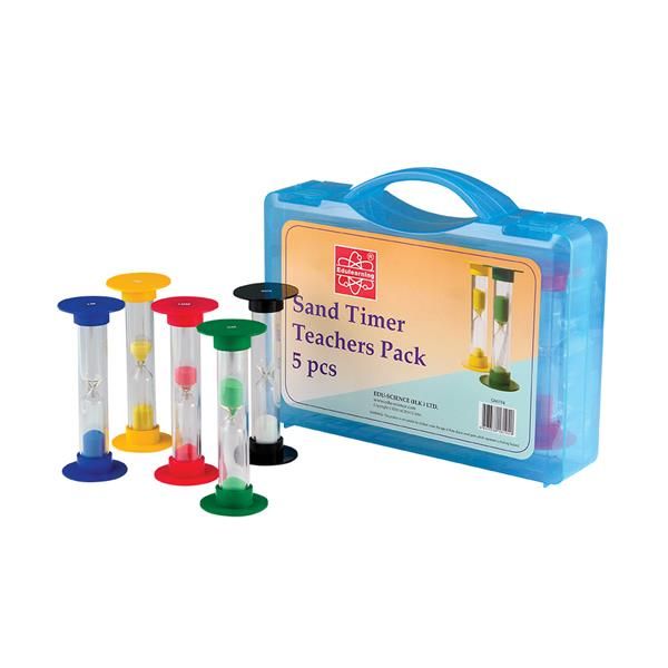Набір пісочного годинника Edu-Toys для вчителя 5 шт. , Різнобарвний  фото 1