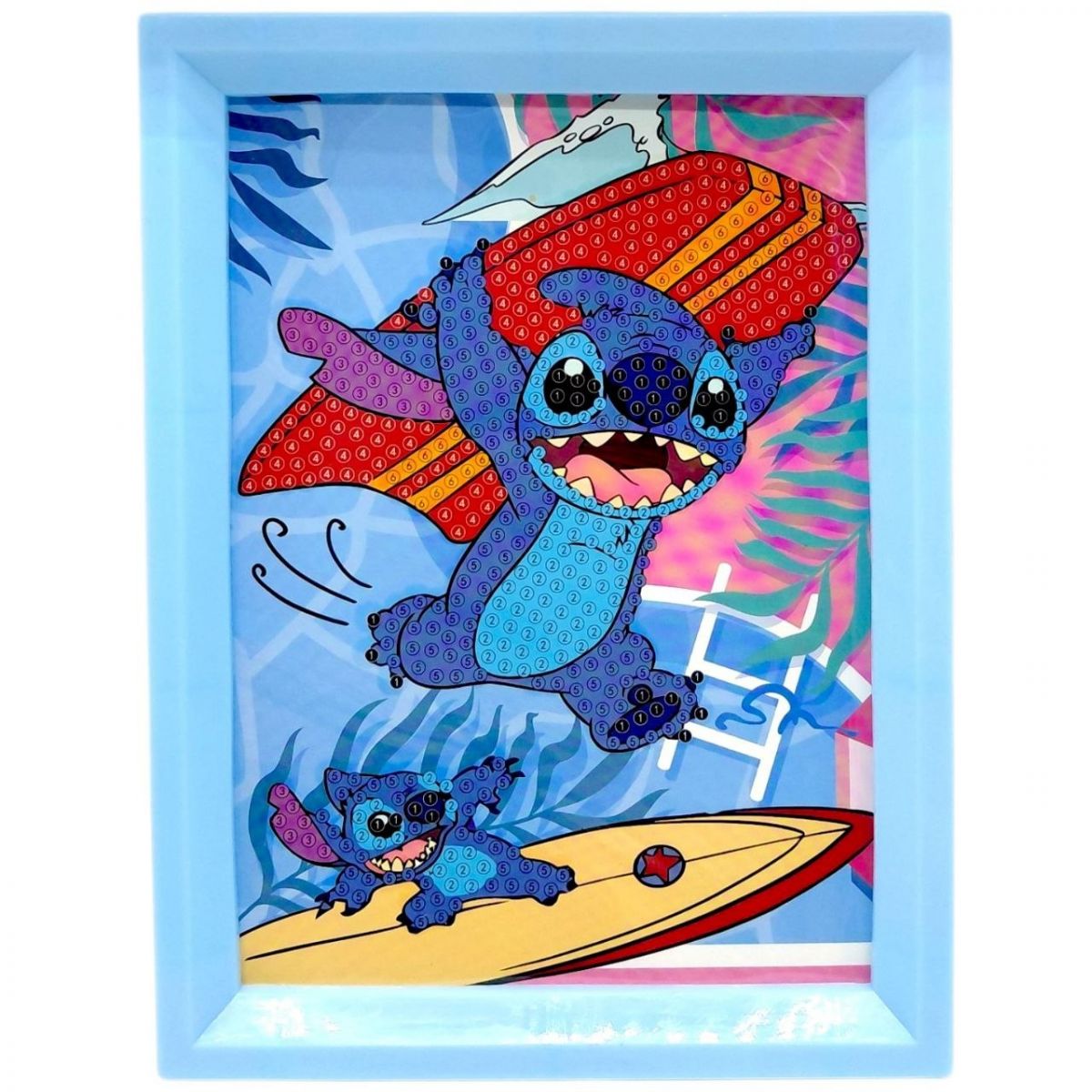 Алмазна мозаїка в рамці "Стіч / Stitch" (БЛАКИТНИЙ)  фото 1
