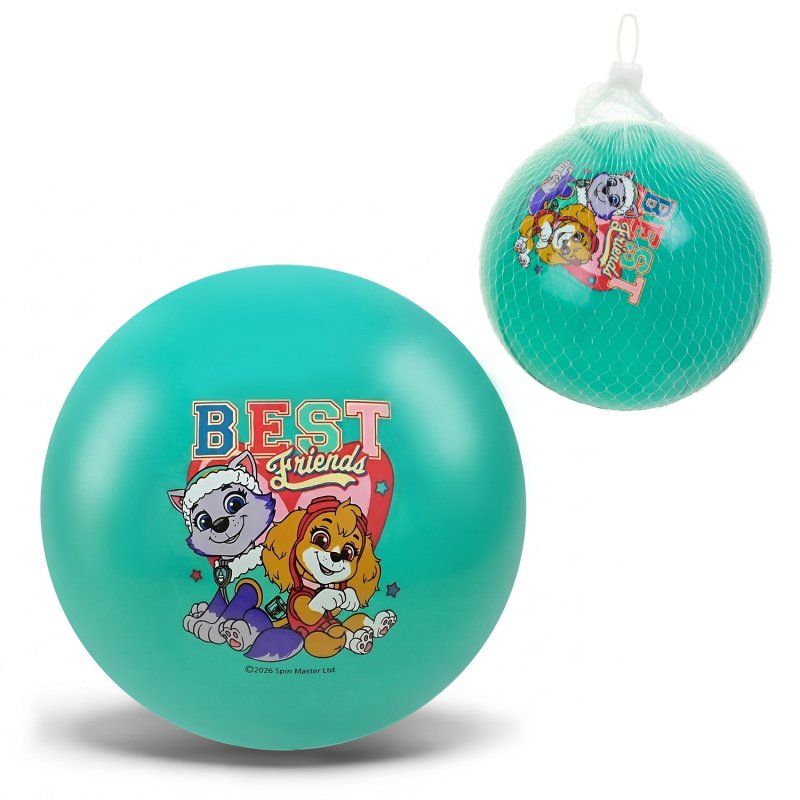 Мяч резиновый, 15 см, Paw Patrol / Щенячий патруль, 50 гр (Бирюзовый)  фото 1