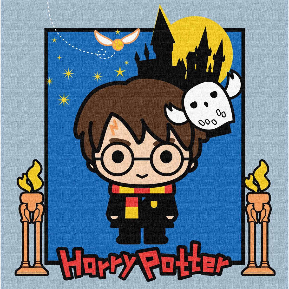 Набір для розпису по номерах для дітей WB "Harry Potter: Таємниці замку" 25х25см  фото 1