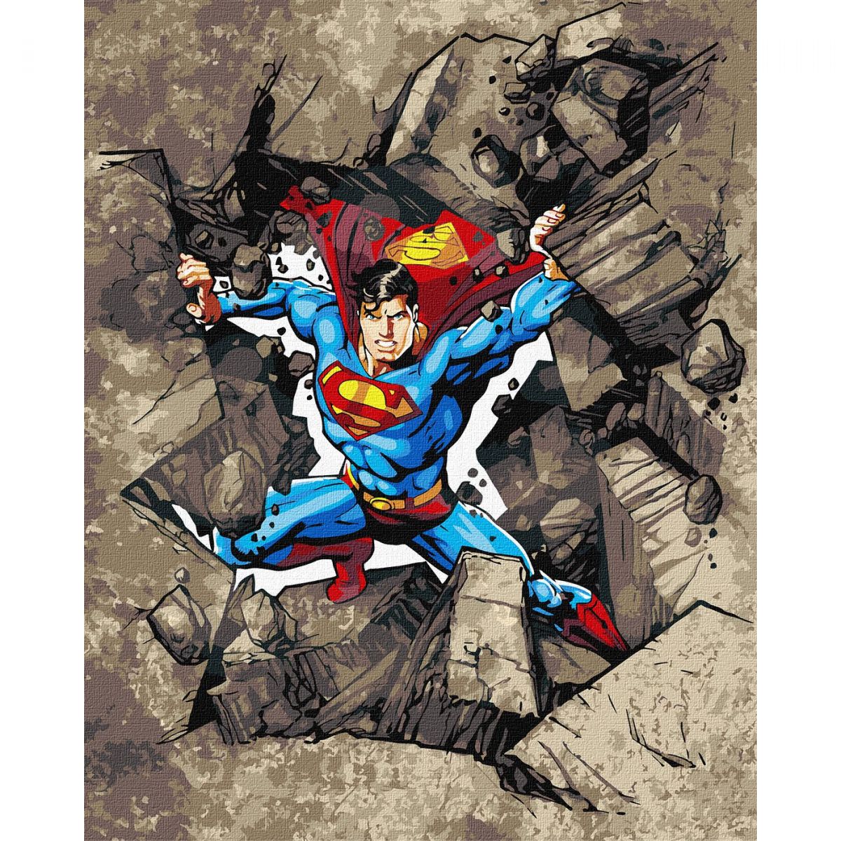 Набір для розпису по номерах WB "Superman: Крізь каміння" 40х50см  фото 1