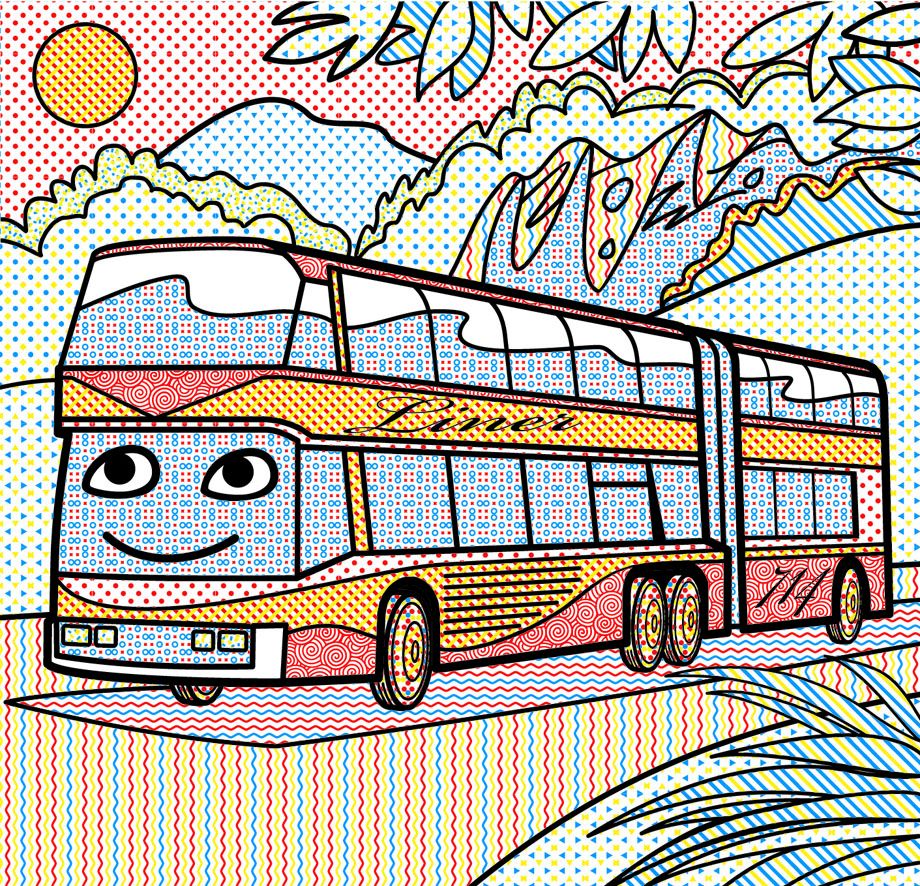 Водные раскраски "Автобусы" (укр)