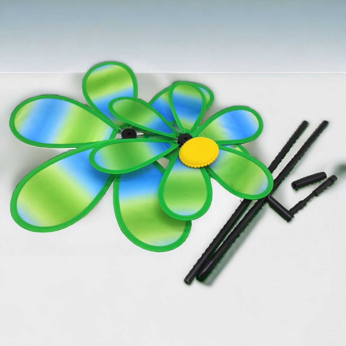 Вітрячок "Квіточка", діаметр 38 см, зелений