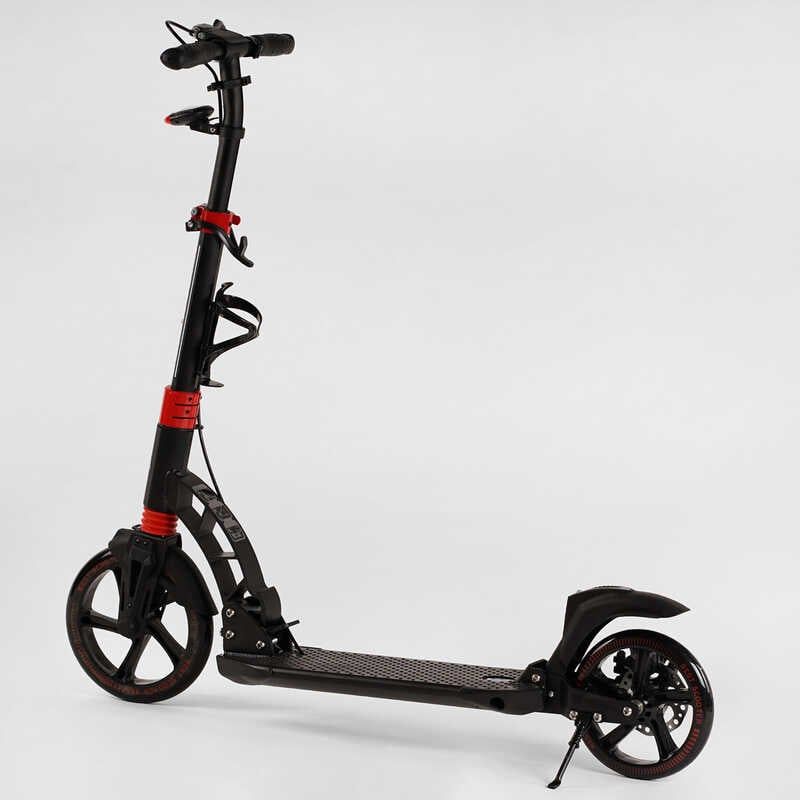 Самокат двоколісний "Best Scooter" гумовий килимок, ФАРА, переднє колесо PU 230 мм, заднє колесо 200 мм, 2 амортизатори, дискове гальмо фото 3 Самокат двоколісний "Best Scooter" гумовий килимок, ФАРА, переднє колесо PU 230 мм, заднє колесо 200 мм, 2 амортизатори, дискове гальмо фото 3