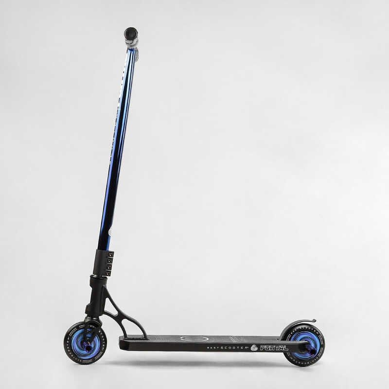 Самокат трюковий "Best Scooter. Portal" (HIC-система, ПЕГИ, алюмінієвий диск та дека, колеса PU, d=120 мм, ширина керма 58 см) фото 3 Самокат трюковий "Best Scooter. Portal" (HIC-система, ПЕГИ, алюмінієвий диск та дека, колеса PU, d=120 мм, ширина керма 58 см) фото 3