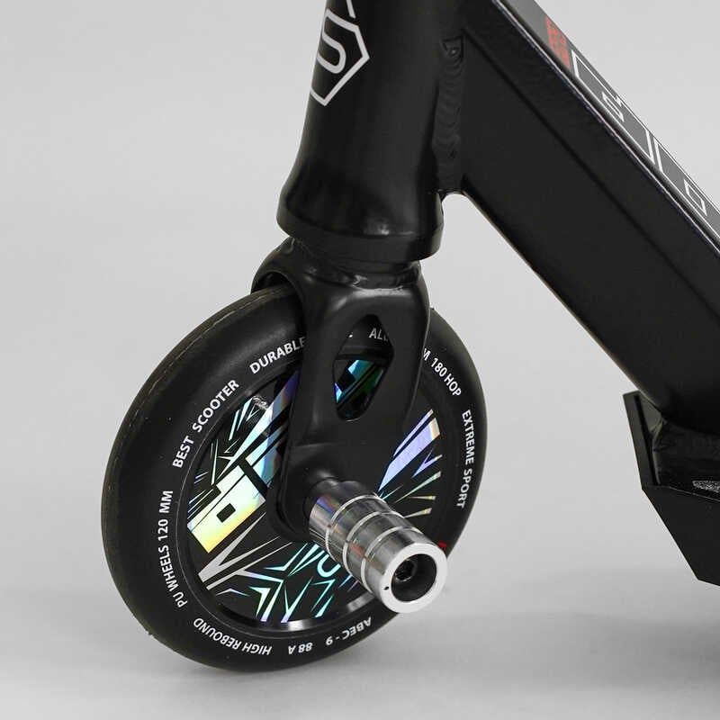 Самокат трюковий "Best Scooter. HOP" (HIC-система, ПЕГИ, алюмінієвий диск та дека, колеса PU, d=120 мм, ширина керма 58 см) фото 3 Самокат трюковий "Best Scooter. HOP" (HIC-система, ПЕГИ, алюмінієвий диск та дека, колеса PU, d=120 мм, ширина керма 58 см) фото 3
