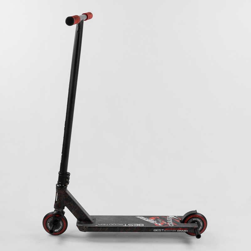 Самокат трюковий "Best Scooter. CRASH" (HIC-система, ПЕГИ, алюмінієвий диск і дека, колеса 110 мм PU, ширина керма - 57 см, в коробці) фото 3 Самокат трюковий "Best Scooter. CRASH" (HIC-система, ПЕГИ, алюмінієвий диск і дека, колеса 110 мм PU, ширина керма - 57 см, в коробці) фото 3