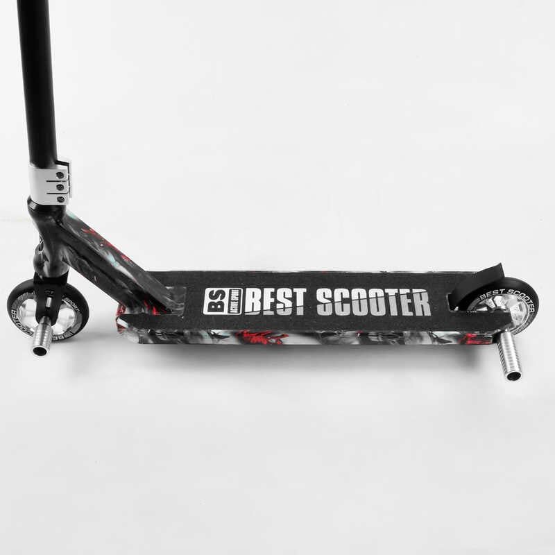 Самокат трюковий "Best Scooter" (HIC-система, ПЕГИ, алюмінієвий диск та дека з ПРИНТОМ, колеса PU, d = 110мм, ширина керма - 60 см, в коробці) фото 3 Самокат трюковий "Best Scooter" (HIC-система, ПЕГИ, алюмінієвий диск та дека з ПРИНТОМ, колеса PU, d = 110мм, ширина керма - 60 см, в коробці) фото 3