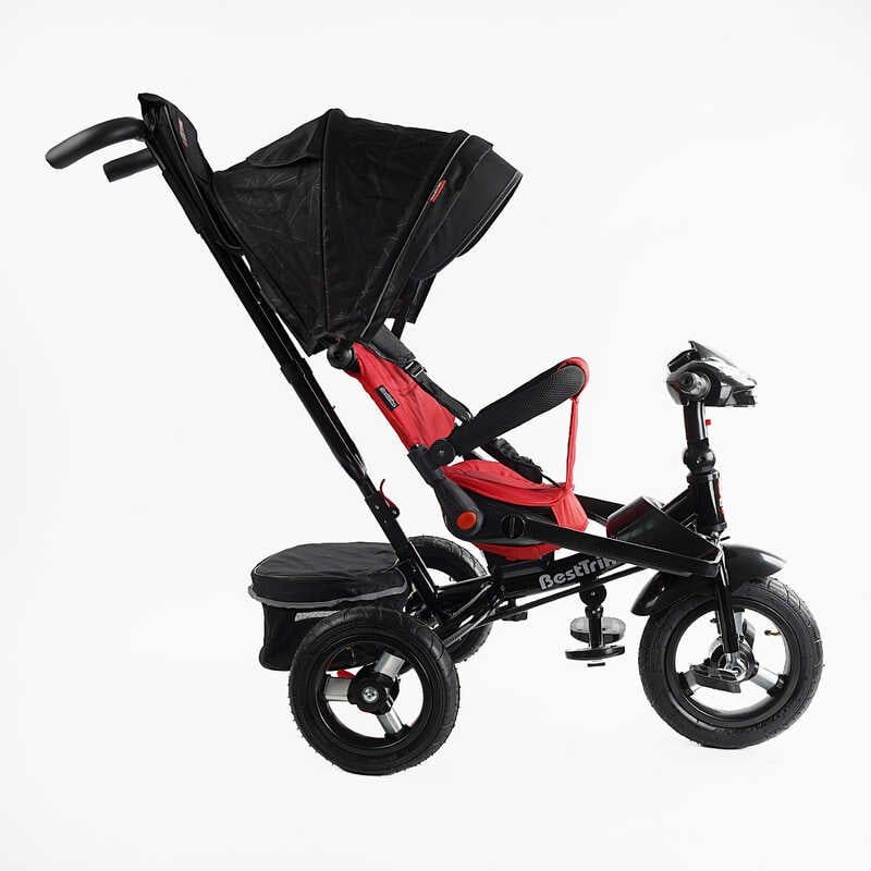 Велосипед-коляска Best Trike ПОВОРОТНЕ СИДІННЯ, СКЛАДНЕ КЕРМО, ФАРА МУЗИЧНА З USB, Bluetooth НАДУВНІ КОЛЕСА, ПУЛЬТ ВКЛЮЧЕННЯ СВІТЛА І ЗВУКУ  фото 3