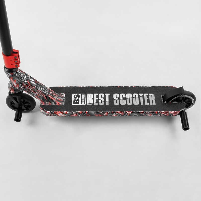 Самокат трюковий "Best Scooter" (HIC-система, ПЕГИ, алюмінієвий диск та дека з ПРИНТОМ, колеса PU, d = 110 мм, ширина керма - 60 см, в коробці) фото 3 Самокат трюковий "Best Scooter" (HIC-система, ПЕГИ, алюмінієвий диск та дека з ПРИНТОМ, колеса PU, d = 110 мм, ширина керма - 60 см, в коробці) фото 3
