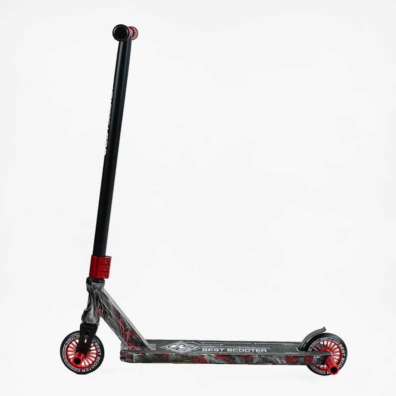 Самокат трюкових "Best Scooter" (HIC-система, ПЕГИ, алюмінієвий диск і дека з принтами, колеса PU, d = 110мм, ширина керма - 60 см) фото 3 Самокат трюкових "Best Scooter" (HIC-система, ПЕГИ, алюмінієвий диск і дека з принтами, колеса PU, d = 110мм, ширина керма - 60 см) фото 3