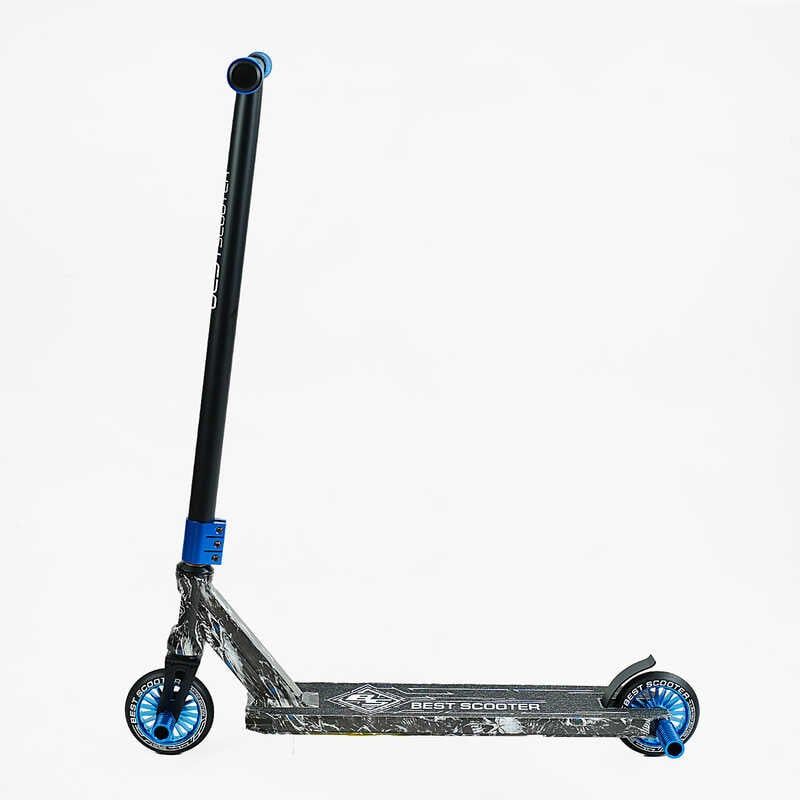 Самокат трюковий "Best Scooter" (HIC-система, ПЕГИ, алюмінієвий диск та дека з ПРИНТОМ, колеса PU, d = 110мм, ширина керма - 60 см) фото 3 Самокат трюковий "Best Scooter" (HIC-система, ПЕГИ, алюмінієвий диск та дека з ПРИНТОМ, колеса PU, d = 110мм, ширина керма - 60 см) фото 3