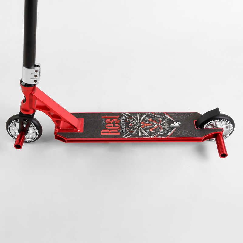 Самокат трюковий "Best Scooter" (HIC-система, ПЕГИ, алюмінієвий диск та дека, АНОДОВАНЕ ФАРБУВАННЯ, колеса PU, d = 110мм, ширина керма - 60 см) фото 3 Самокат трюковий "Best Scooter" (HIC-система, ПЕГИ, алюмінієвий диск та дека, АНОДОВАНЕ ФАРБУВАННЯ, колеса PU, d = 110мм, ширина керма - 60 см) фото 3
