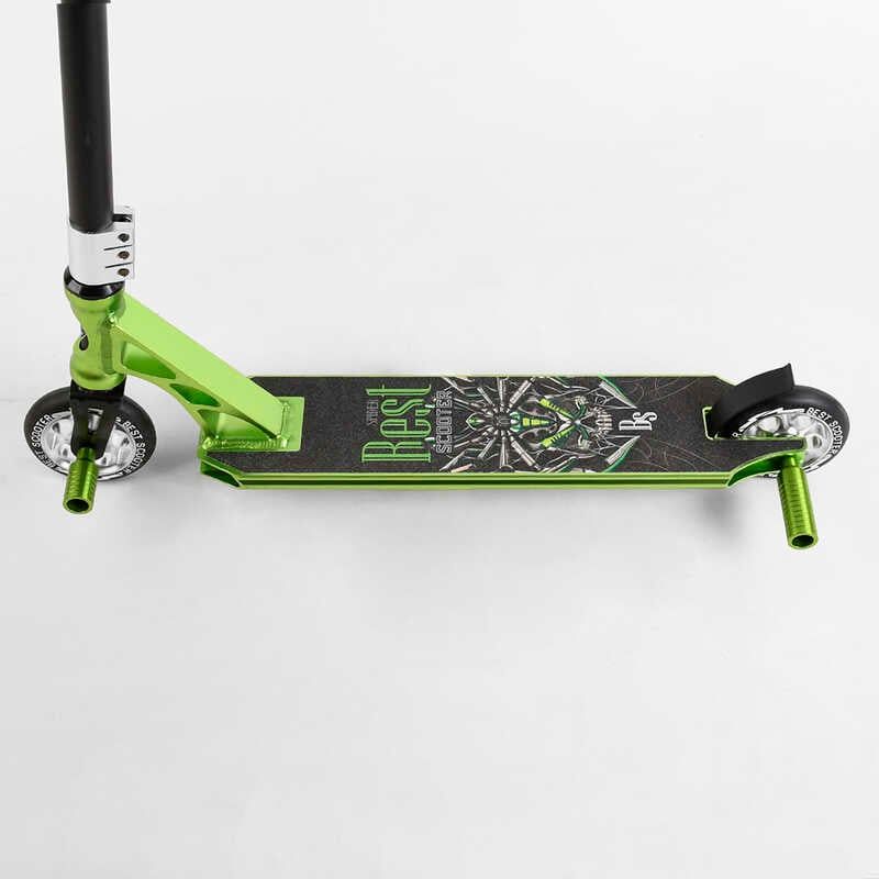 Самокат трюковий "Best Scooter" (HIC-система, ПЕГИ, алюмінієвий диск та дека, АНОДОВАНЕ ФАРБУВАННЯ, колеса PU, d = 110мм, ширина керма - 60 см) фото 3 Самокат трюковий "Best Scooter" (HIC-система, ПЕГИ, алюмінієвий диск та дека, АНОДОВАНЕ ФАРБУВАННЯ, колеса PU, d = 110мм, ширина керма - 60 см) фото 3