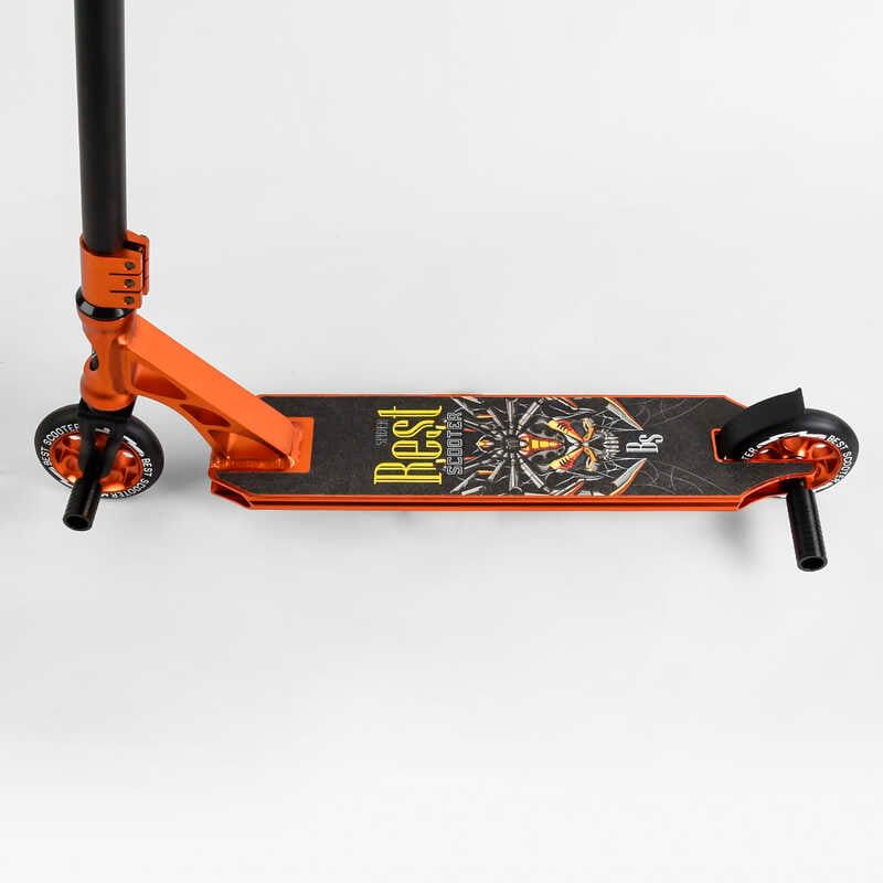 Самокат трюковий "Best Scooter" (HIC-система, ПЕГИ, алюмінієвий диск та дека, АНОДОВАНЕ ФАРБУВАННЯ, колеса PU, d = 110мм, ширина керма - 60 см) фото 3 Самокат трюковий "Best Scooter" (HIC-система, ПЕГИ, алюмінієвий диск та дека, АНОДОВАНЕ ФАРБУВАННЯ, колеса PU, d = 110мм, ширина керма - 60 см) фото 3