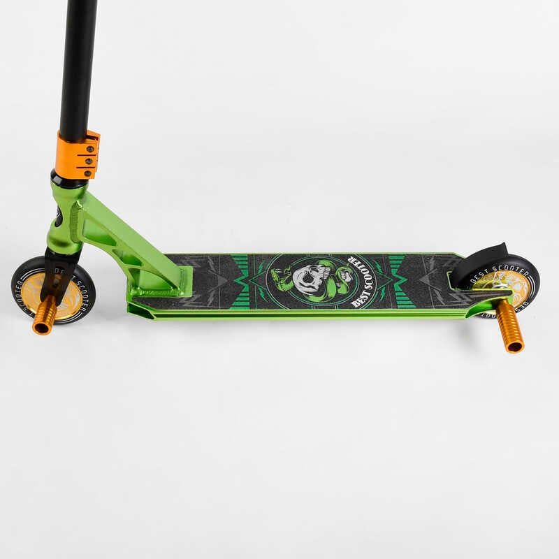 Самокат трюковий "Best Scooter" (HIC-система, ПЕГИ, алюмінієвий диск та дека, АНОДОВАНЕ ФАРБУВАННЯ, колеса PU, d = 110мм, ширина керма - 60 см) фото 3 Самокат трюковий "Best Scooter" (HIC-система, ПЕГИ, алюмінієвий диск та дека, АНОДОВАНЕ ФАРБУВАННЯ, колеса PU, d = 110мм, ширина керма - 60 см) фото 3