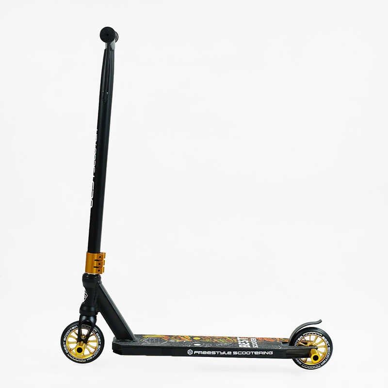 Самокат трюковий "Best Scooter" (HIC-система, Пегі, алюмінієвий диск і дека, колеса PU d-110 мм, ширина керма - 52 см, висота - 83 см) фото 3 Самокат трюковий "Best Scooter" (HIC-система, Пегі, алюмінієвий диск і дека, колеса PU d-110 мм, ширина керма - 52 см, висота - 83 см) фото 3