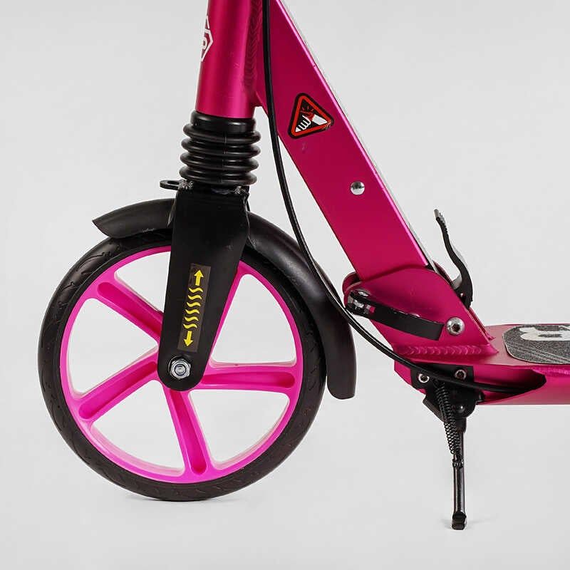 Самокат алюмінієвий "Best Scooter Factor" (ручне дискове гальмо, діаметр PU коліс - 200мм, 2 амортизатори, підстаканник) фото 3 Самокат алюмінієвий "Best Scooter Factor" (ручне дискове гальмо, діаметр PU коліс - 200мм, 2 амортизатори, підстаканник) фото 3