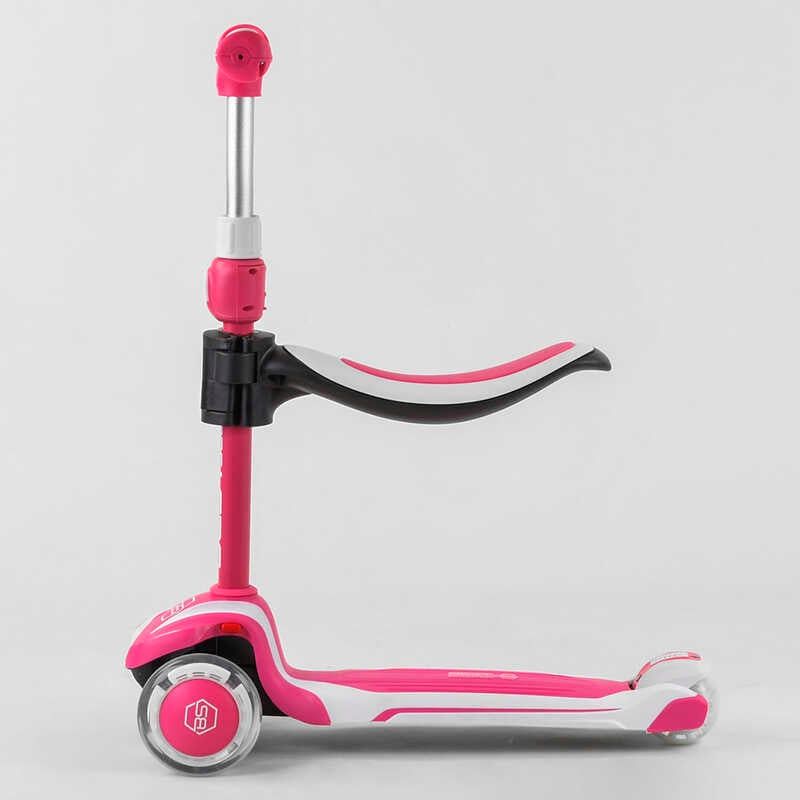 Самокат триколісний "Best Scooter" (з сидінням, алюмінієве кермо, 3 колеса PU зі світлом, d = 12 см) фото 3 Самокат триколісний "Best Scooter" (з сидінням, алюмінієве кермо, 3 колеса PU зі світлом, d = 12 см) фото 3