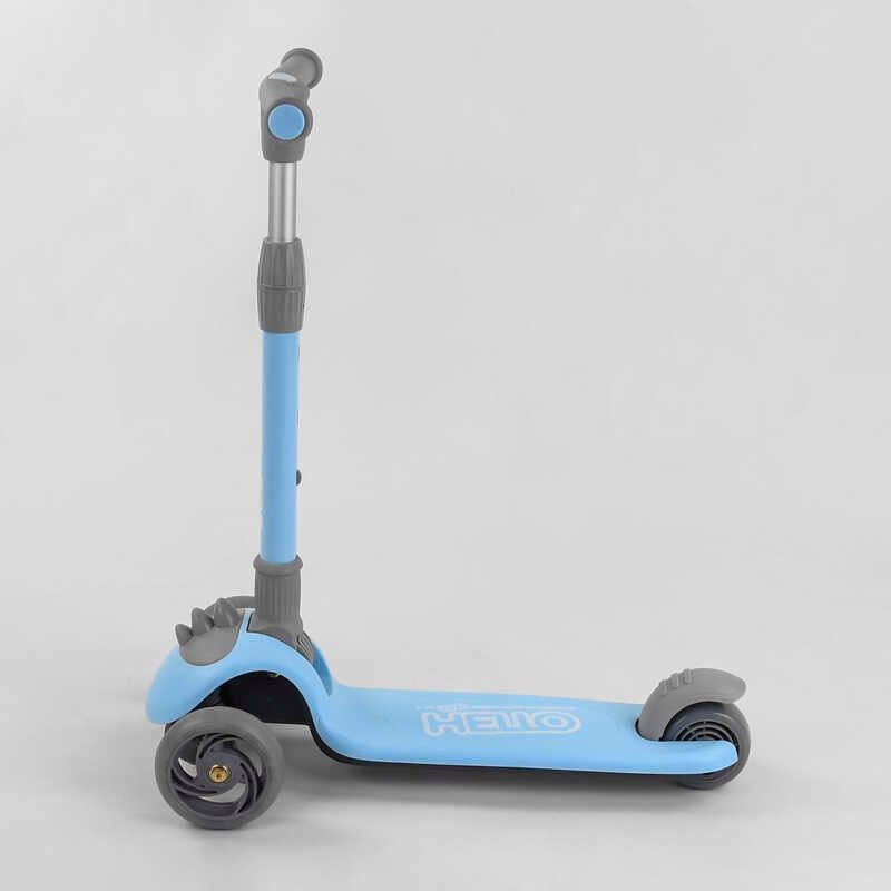 Самокат триколісний D-0885 Best Scooter, БЛАКИТНИЙ, складане алюмінієве кермо, 3 колеса PU зі світлом, d = 120*35 мм фото 3 Самокат триколісний D-0885 Best Scooter, БЛАКИТНИЙ, складане алюмінієве кермо, 3 колеса PU зі світлом, d = 120*35 мм фото 3