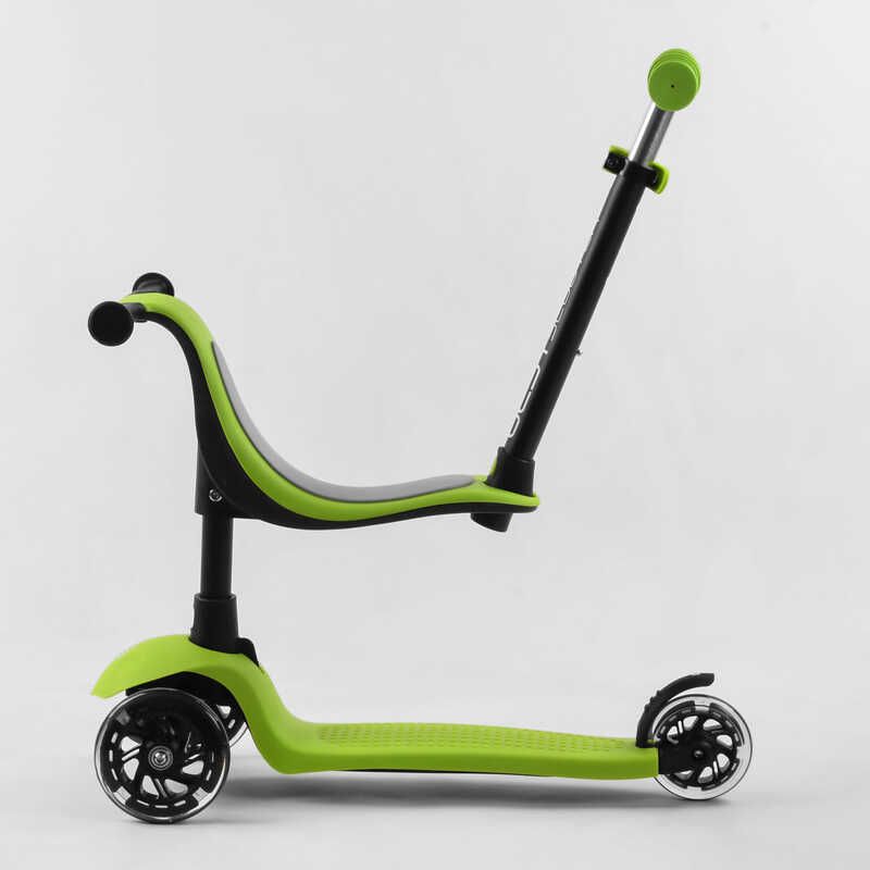 Самокат триколісний Best Scooter PL-315 колеса PU зі світлом, сидіння, батьківська ручка, в коробці фото 3 Самокат триколісний Best Scooter PL-315 колеса PU зі світлом, сидіння, батьківська ручка, в коробці фото 3