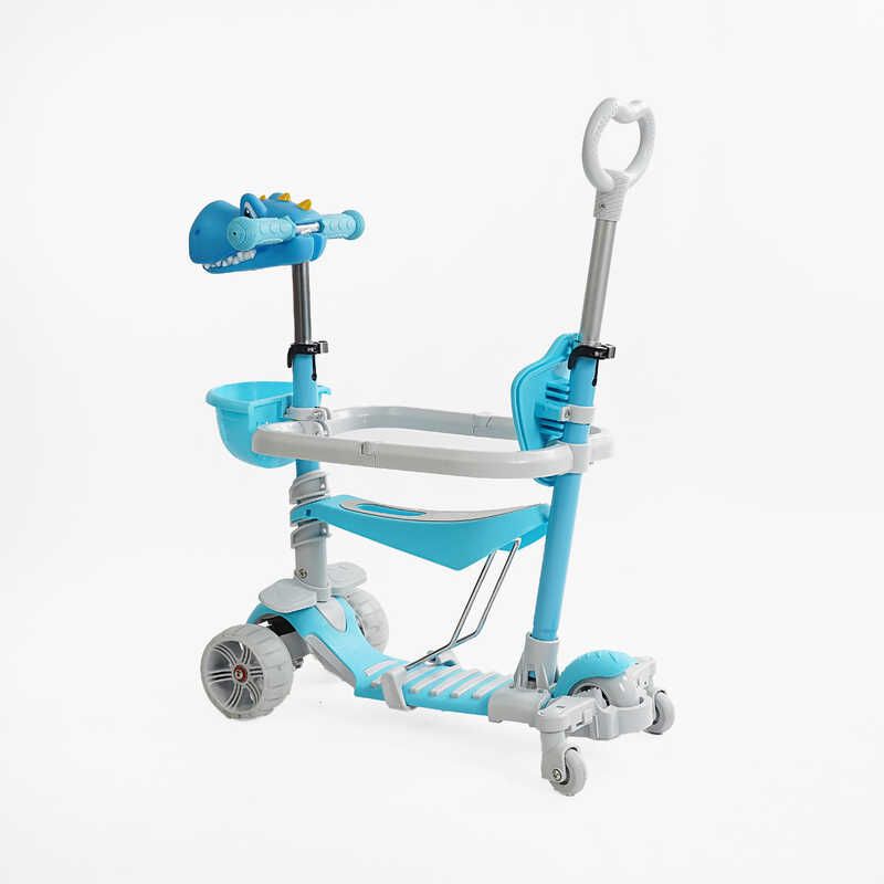 Самокат 5в1 "Best Scooter", з ДОП. КОЛЕСАМИ, захисний бампер, PU колеса зі світлом, в коробці фото 3 Самокат 5в1 "Best Scooter", з ДОП. КОЛЕСАМИ, захисний бампер, PU колеса зі світлом, в коробці фото 3