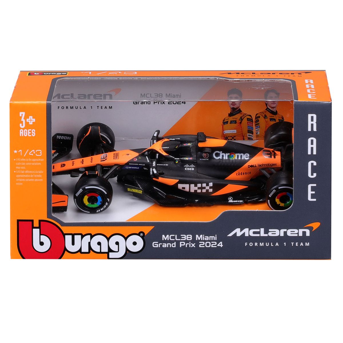 Автомодель - MCLAREN F1 MCL38 (2024) (1:43) фото 3 Автомодель - MCLAREN F1 MCL38 (2024) (1:43) фото 3