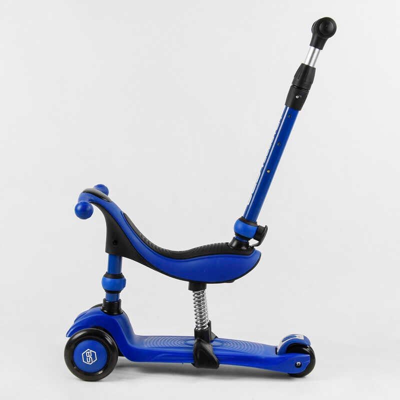 Самокат-велобіг 3в1 триколісний BS-27018 (4) Best Scooter, 3 колеса PU зі світлом, сидіння, амортизатори, батьківська ручка фото 3 Самокат-велобіг 3в1 триколісний BS-27018 (4) Best Scooter, 3 колеса PU зі світлом, сидіння, амортизатори, батьківська ручка фото 3