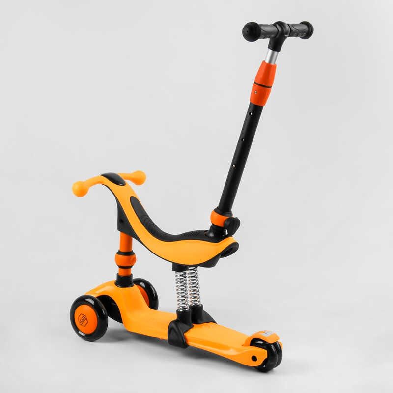 Самокат-велобіг 3в1 триколісний BS-50584 (4) Best Scooter, 3 колеса PU зі світлом, сидіння, амортизатори, батьківська ручка фото 3 Самокат-велобіг 3в1 триколісний BS-50584 (4) Best Scooter, 3 колеса PU зі світлом, сидіння, амортизатори, батьківська ручка фото 3