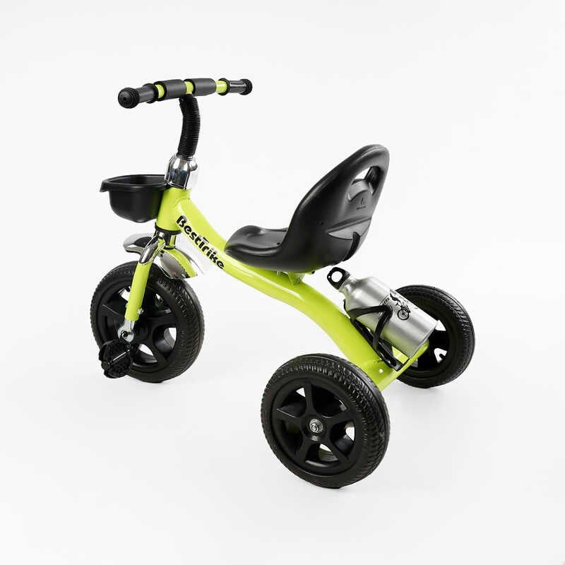 Велосипед 3-х колісний "Best Trike" (сталева рама, колеса EVA, переднє d=10’’, заднє d=8’’, кошик, пляшечка, в коробці) фото 3 Велосипед 3-х колісний "Best Trike" (сталева рама, колеса EVA, переднє d=10’’, заднє d=8’’, кошик, пляшечка, в коробці) фото 3