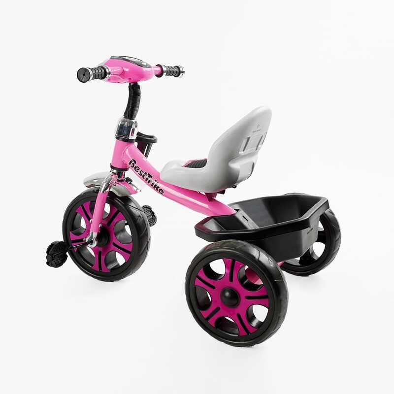 Велосипед 3-х колісний BS-22603 Best Trike (1) колеса EVA переднє 12’’, заднє 10’’, сталева рама, фара з музикою та світлом, кошик, в коробці фото 3 Велосипед 3-х колісний BS-22603 Best Trike (1) колеса EVA переднє 12’’, заднє 10’’, сталева рама, фара з музикою та світлом, кошик, в коробці фото 3