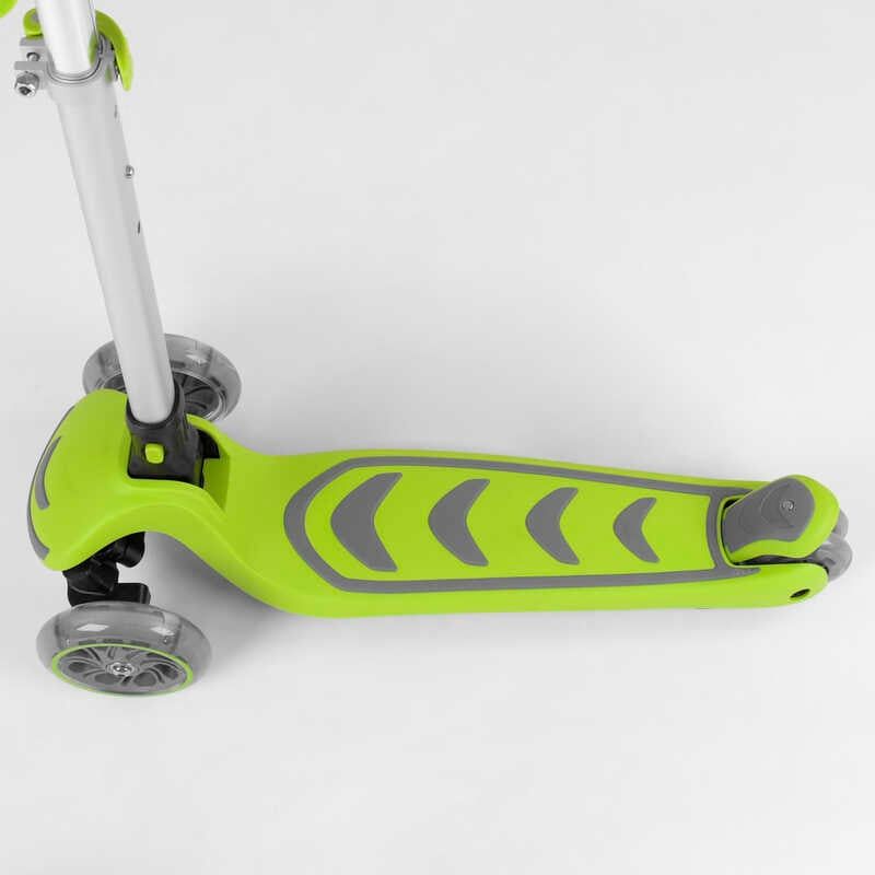 Самокат трехколесный 46987 (4) Best Scooter, САЛАТОВЫЙ, складной алюминиевый руль, 4 колеса PU со светом, d=12 см фото 3 Самокат трехколесный 46987 (4) Best Scooter, САЛАТОВЫЙ, складной алюминиевый руль, 4 колеса PU со светом, d=12 см фото 3