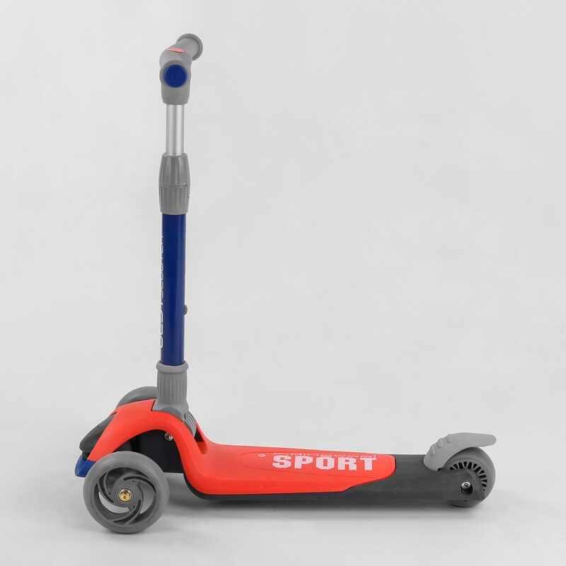 Самокат трехколесный F-44077 (6) Best Scooter, КРАСНЫЙ, складной алюминиевый руль, 3 колеса PU со светом, d=120*35мм фото 3 Самокат трехколесный F-44077 (6) Best Scooter, КРАСНЫЙ, складной алюминиевый руль, 3 колеса PU со светом, d=120*35мм фото 3