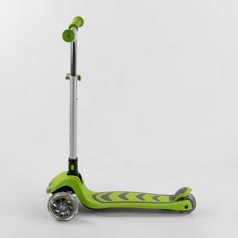 Самокат триколісний Y-00436 (4) Best Scooter, САЛАТОВИЙ, складне алюмінієве кермо, 4 колеса PU зі світлом, d = 12 см фото 3 Самокат триколісний Y-00436 (4) Best Scooter, САЛАТОВИЙ, складне алюмінієве кермо, 4 колеса PU зі світлом, d = 12 см фото 3