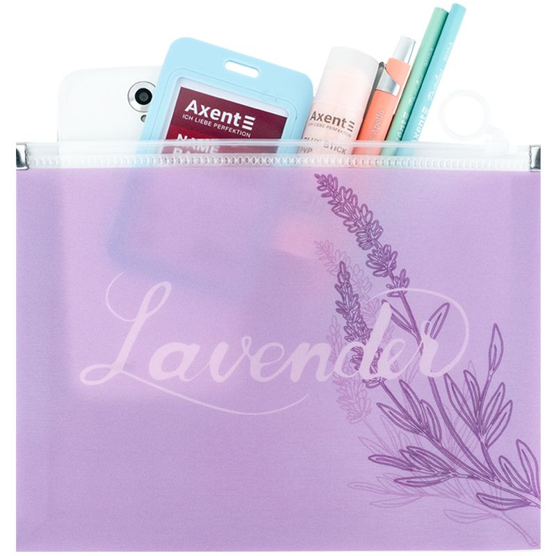Папка на блискавці zip-lock А5+ Lavender-1  фото 3