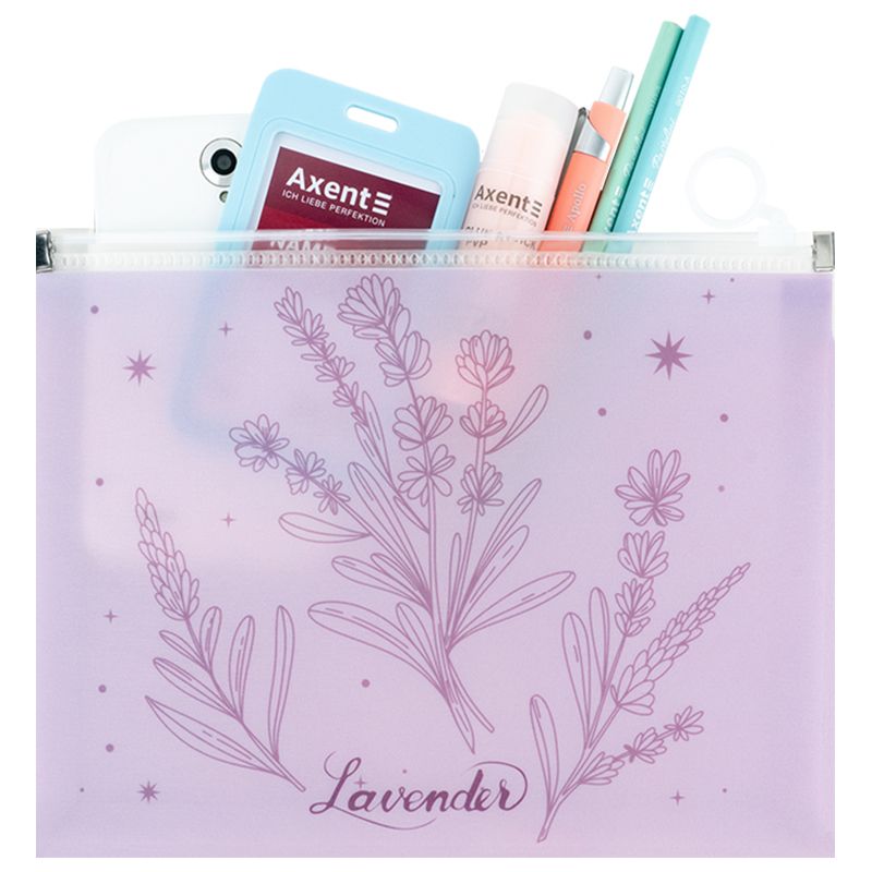 Папка на блискавці zip-lock А5+ Lavender-2  фото 3