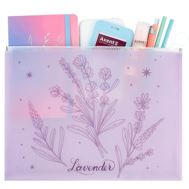 Папка на блискавці zip-lock А4+ Lavender-2 фото 3 Папка на блискавці zip-lock А4+ Lavender-2 фото 3