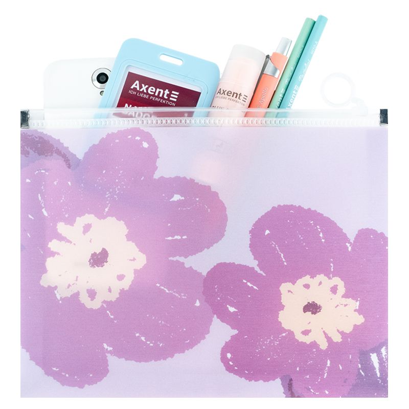Папка на блискавці zip-lock А5+ Lavender-4 фото 3 Папка на блискавці zip-lock А5+ Lavender-4 фото 3