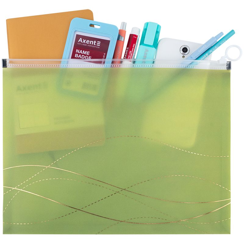 Папка на блискавці zip-lock, А4 Waves-3 фото 3 Папка на блискавці zip-lock, А4 Waves-3 фото 3