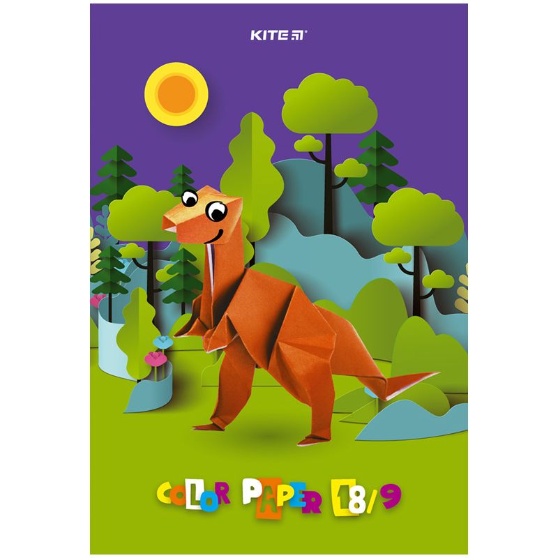 Папір кольоровий одностор.   А4 (18 арк/ 9 кол), скоба, Kite  фото 3