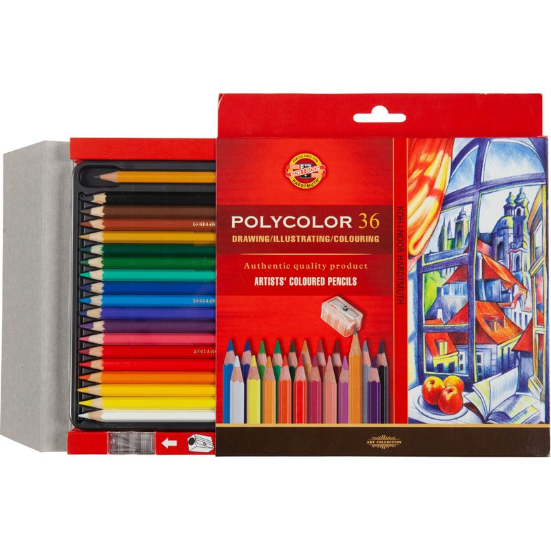 Олівці кольор. художні POLYCOLOR, 36 кол. , карт. уп. фото 3 Олівці кольор. художні POLYCOLOR, 36 кол. , карт. уп. фото 3