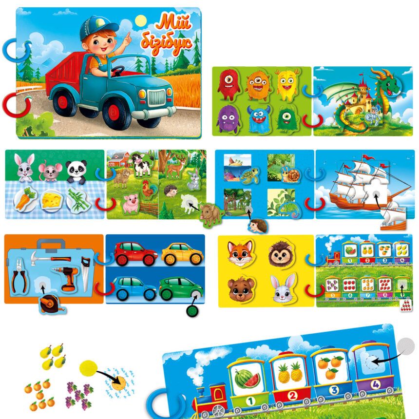 Гра розвиваюча Vladi Toys з липучками. "Бізі бук. Для хлопчиків" фото 3 Гра розвиваюча Vladi Toys з липучками. "Бізі бук. Для хлопчиків" фото 3