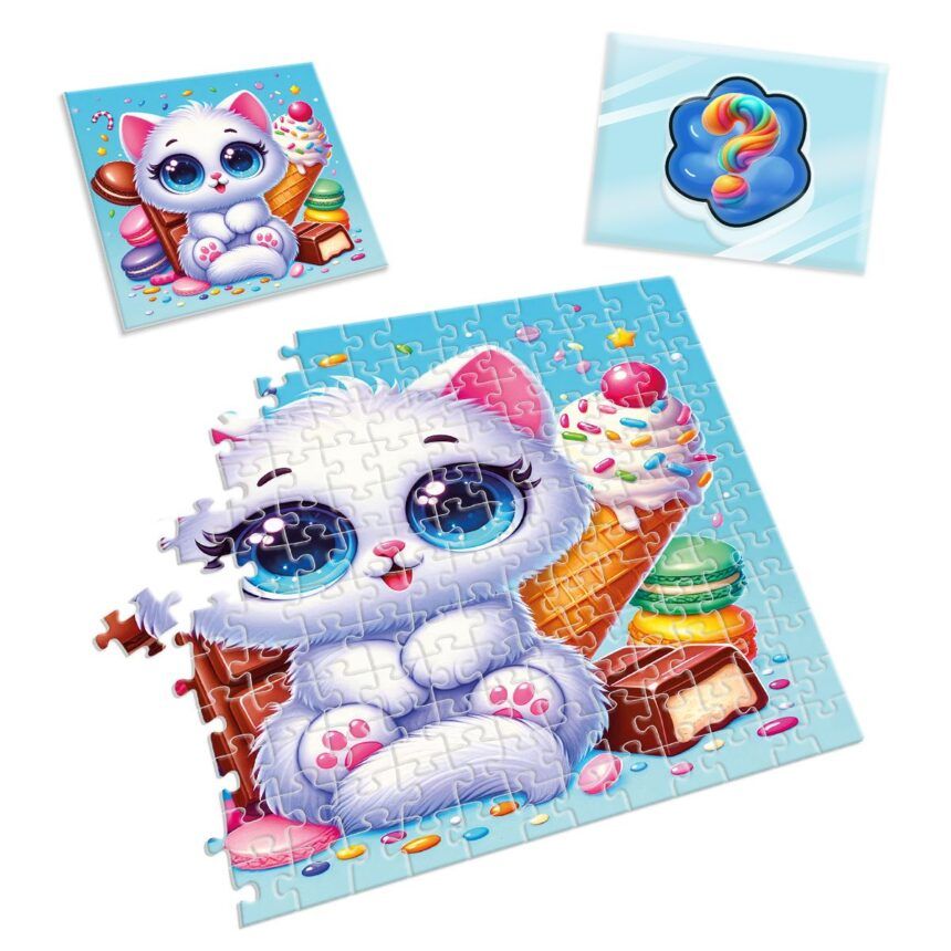Гра розвиваюча пазли із сюрпризом "Біле кошенятко" Vladi toys (укр) фото 3 Гра розвиваюча пазли із сюрпризом "Біле кошенятко" Vladi toys (укр) фото 3