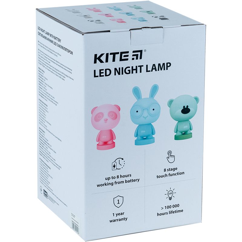 Світильник-нічник LED з акумулятором Bunny, блакитний фото 3 Світильник-нічник LED з акумулятором Bunny, блакитний фото 3
