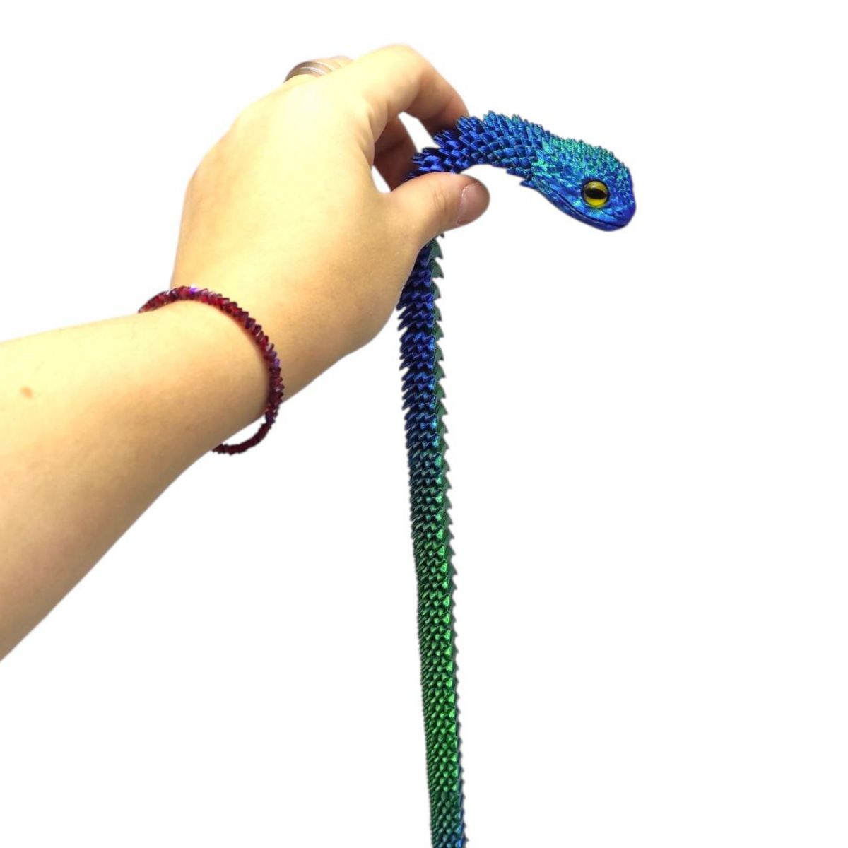 Іграшка рухлива 3D Змія 60см (ФІОЛЕТОВА)  фото 3