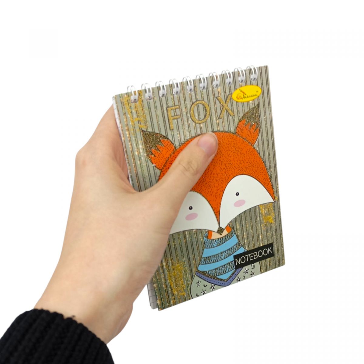 Блокнот з глітером А6, 40 арк. , пружина зверху  фото 3